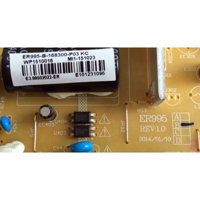 FUENTE DE PODER / RCA RE46ZN1005 / AE0050152 / ER995 B / KB-3151C / ER995-B-168300-P03 / CQC11001057547 / ET-002 / PANEL V400HJ6-PE1-CI-12V / MODELOS SLD40HG45RQ / LED40G45RQD 5520-LD40G45-A1 / LRK40G45RQD 5518-DK40G45-C4 / SLD40HG45RQ 5512-HS40G45-A1 - Imagen 3